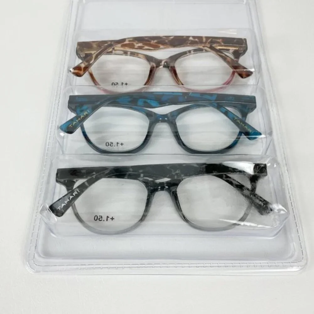 Tahari +1.50 Reading Glasses Animal Print